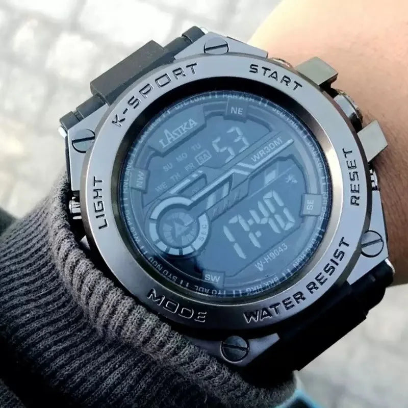 Multifunction Men's Sports Watch Waterproof Luminous Alarm Clock Men LED Digital Watch Large dial Electronic Wristwatch