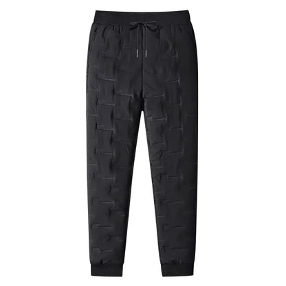 Men's down Pants Thi Winter Outerwear Du Goose Feather Elastic Warm Trousers Long Casual Sle Dstring Waist Youth Fas...