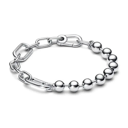 2025 New 925 Sterling Silver Classic Fashion Pearl Link Bracelet Splicing Chain High Jewelry Accessory for Mother's Day