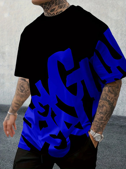 2025 Neuer Sommer personalisierter Buchstaben-Print Bequemes und atmungsaktives Rundhals-T-Shirt Outdoor High Street Top