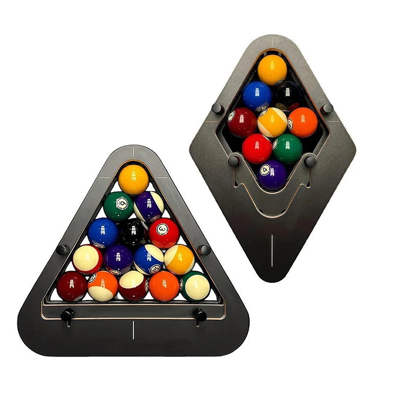 Precision-Made Professional Pool 8-Ball/9-Ball Rack, Solid Wood, Zero Gap Structure