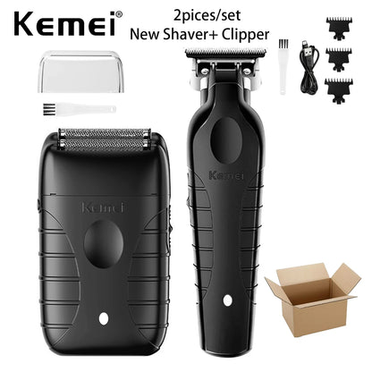 Kemei Professional Haarschneider-Set Elektrorasierer Herren-Haarschneidemaschine Haarschneider-Set für Herren Elektrischer Trimmer