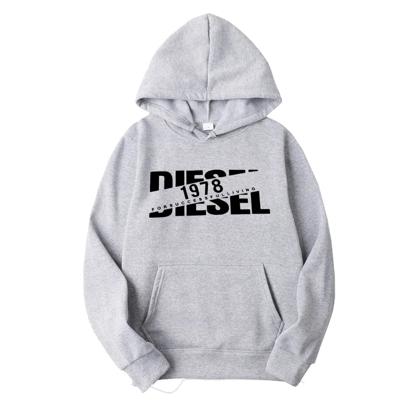 2025 Autumn and Winter Casual Loose 100_ Cotton Printed Sweater Hoodie with Classic Print Fashion Summe Men's Oversized Y2K