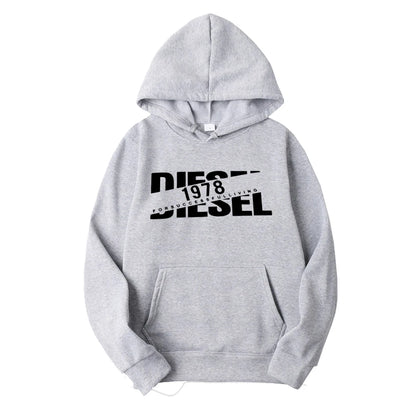 2025 Autumn and Winter Casual Loose 100_ Cotton Printed Sweater Hoodie with Classic Print Fashion Summe Men's Oversized Y2K