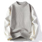 Sweater Men Autumn Winter Casual O-Neck Fashion Patchwork Long Sleeve Knitted Pullovers Mens Youthful Vitality Knit Sweaters