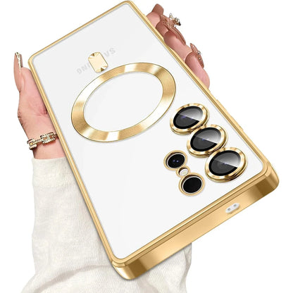 Luxury MagSafe Plating Silicone Case Samsung S26 S25 S24