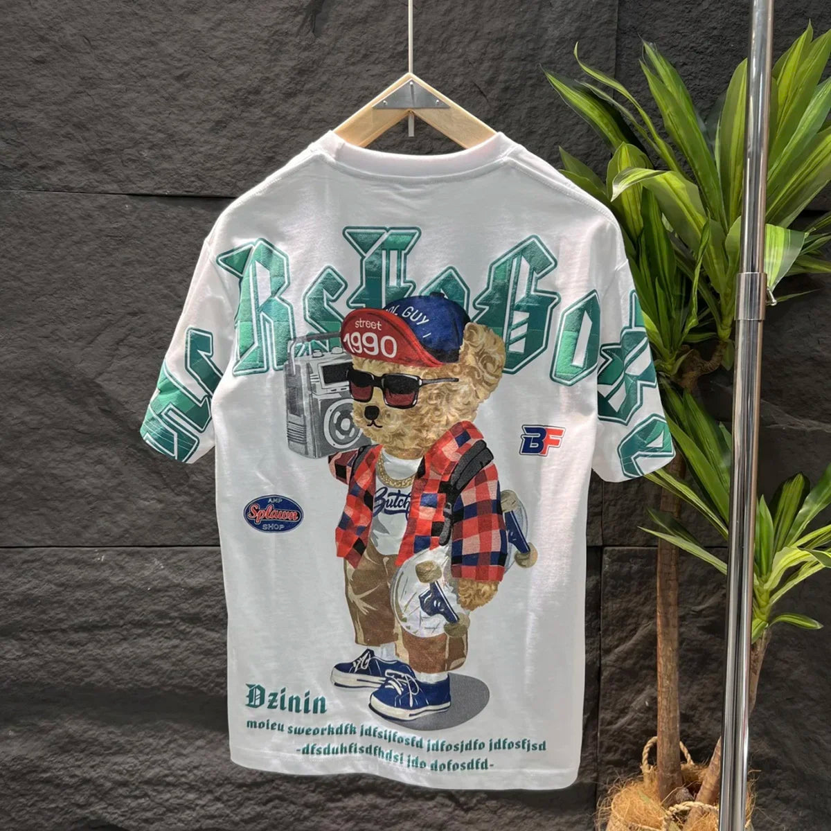 Herren T-Shirts Rock Tops Aquarell Herren T-Shirt Baumwolle Hip Hop 100% Baumwolle Polyester Trend Freizeit XL Koreanische Kleidung Cool