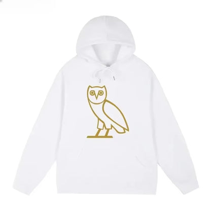 2025 Modetrend Marke Y2K Damen Herren Kapuzenpullover Drake Duck Album Ei Rap Hip-Hop Schlichter Eulenmuster Hoodie Sweatshirt