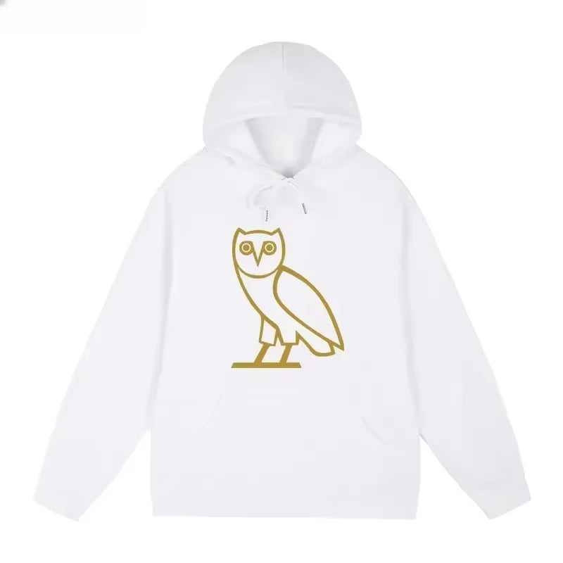 2025 Modetrend Marke Y2K Damen Herren Kapuzenpullover Drake Duck Album Ei Rap Hip-Hop Schlichter Eulenmuster Hoodie Sweatshirt