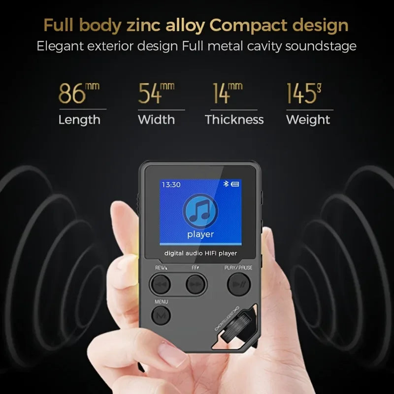 8GB Lossless Bluetooth MP3 Player with FM Radio