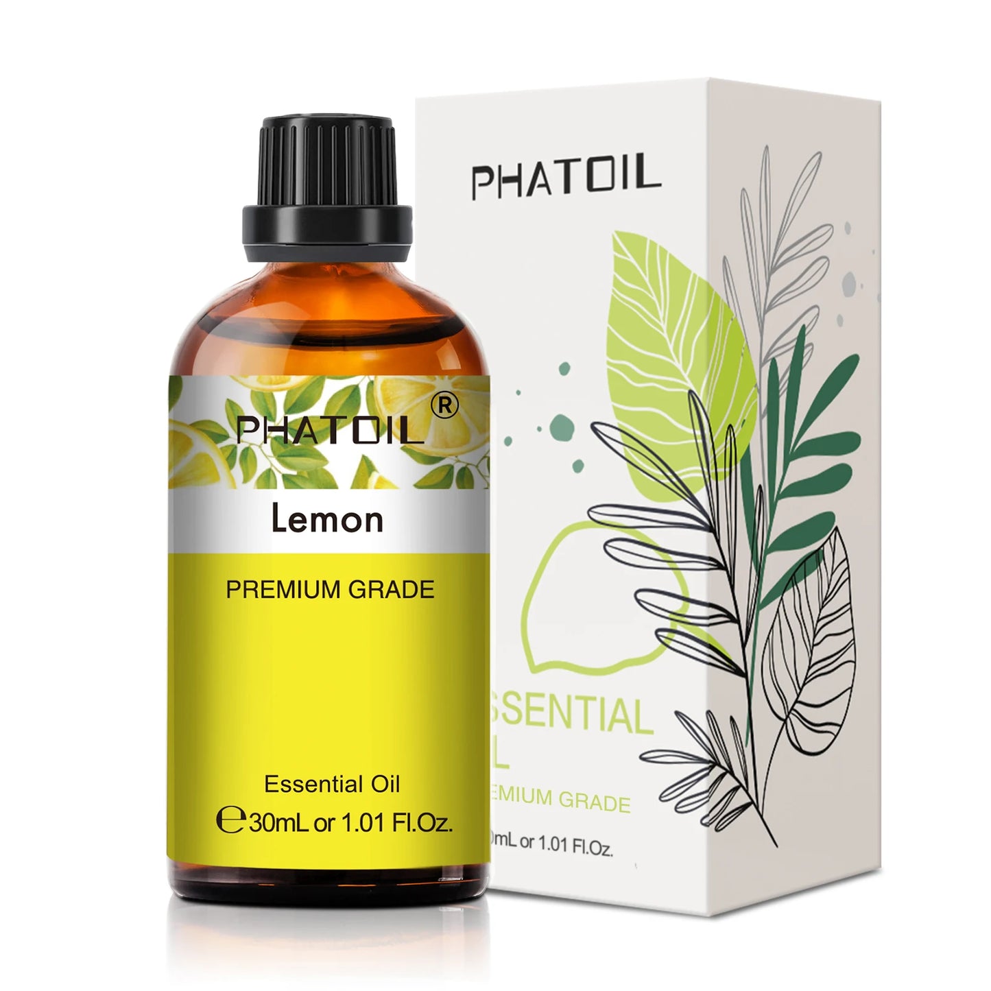 PHATOIL 1 Stk. Ätherisches Aromatherapieöl 30ml Zitrone Eukalyptus Lavendel Bergamotte Jasmin Wacholder Rose Vanille Ätherisches Aromaöl