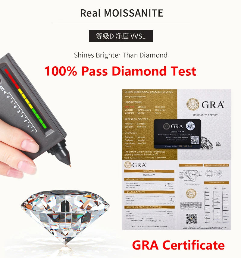 10mm Full Moissanite Diamond Cuban Chain Bracelet Hip Hop Jewelry S925 Silver Bracelets Pass Tester with Gra for Men Women