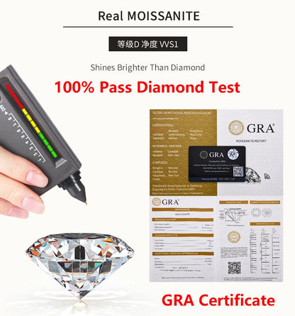 10mm Full Moissanite Diamond Cuban Chain Bracelet Hip Hop Jewelry S925 Silver Bracelets Pass Tester with Gra for Men Women