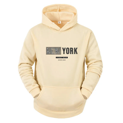New York City Men's and Women's Hooded Fashion Letter Print Pattern Sportswear Casual Harajuku Hooded Pullover Sportswear