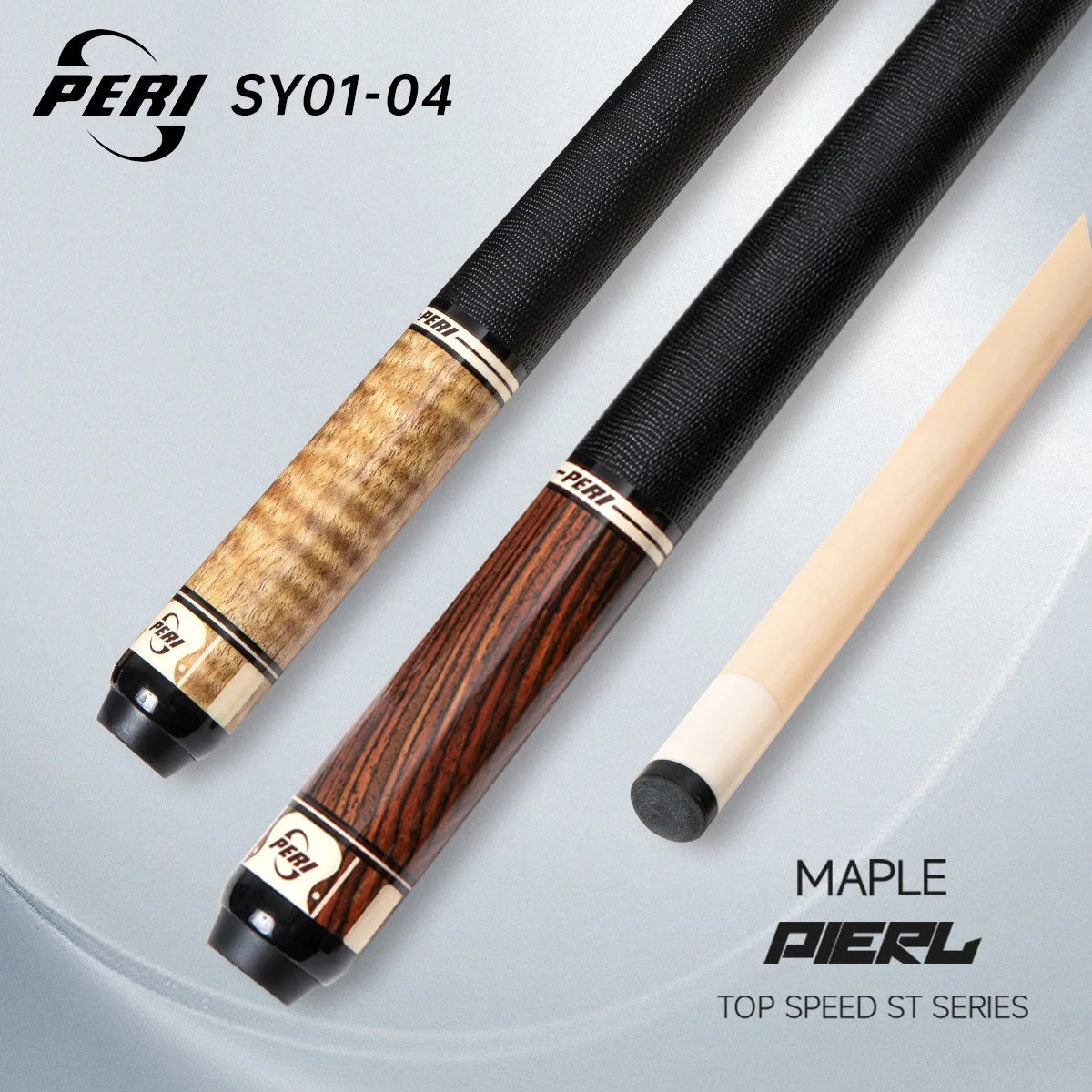 PERI 58" Knight SY Series P8 Shaft Billiard Pool Cue Stick 12.5mm + Extender Professional Billiard Cue Set