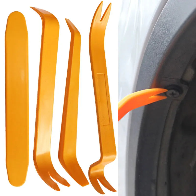4/1 Stk. Autotürklemme Autodemontage-Werkzeugsatz DVD Stereo Umrüstkits Innenverkleidung Armaturenbrett-Ausbauwerkzeug