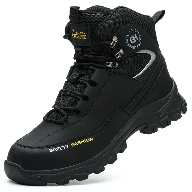 Work Boots Indestructible Safety Shoes Men Steel Toe Shoes Puncture-Proof Sneakers Women Non Slip Work Shoes Male Tactical Boots