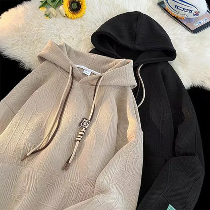 Men's Hoodie Sweatirt Fce Lined Loose Fit Thiened Autumn Winter New Sle Casual Wear Student Large Size Hoodie