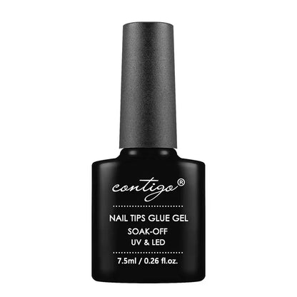 CONTIGO Nail Tips Glue Gel UV LED Glue for False Nails Gellac 7.5ml Manicure Hybrid Gel Nail Polish Multifunction Strong Enamel