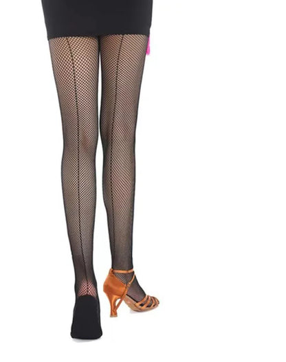 Professional Hard Mesh Tights Latin Dance Fishnet Stockings Competition Special Pantyhose Sole Non Slip Bone Line Oxford Socks