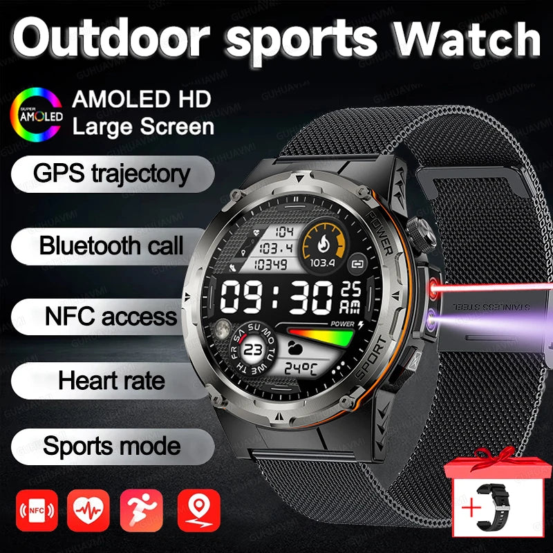 2025 NEU Beliebte Outdoor GPS-Tracker Sport Smartwatch Herren 500mAh NFC HD Anruf IP68 Tiefe Wasserdichte Uhr Herren Für Xiaomi Herren