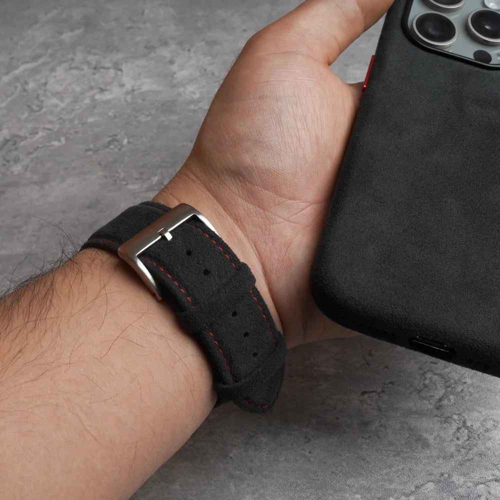 YMW Alcantara Apple Watch Band - Suede Leather Strap