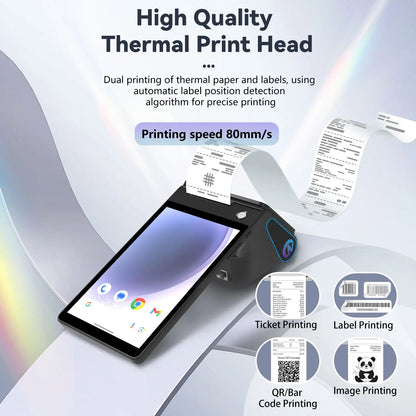 Z108 Android 14 POS Terminal 8" NFC Thermal Printer