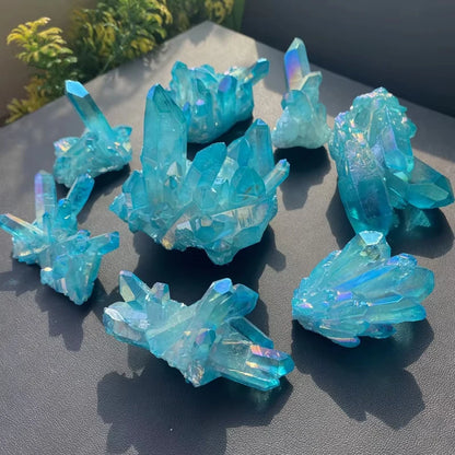 Sky Blue Quartz Titanium Crystal Cluster - Home Decor