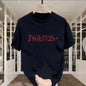 Women's Cotton Slim-Fit Round Neck T-Shirt Summer