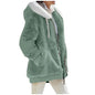 Herbst-Winter-Mode Damenmantel Neu Lässig Kapuzenreißverschluss Damenbekleidung Kaschmir Damen-Fleecejacke Einfarbige Damenmäntel