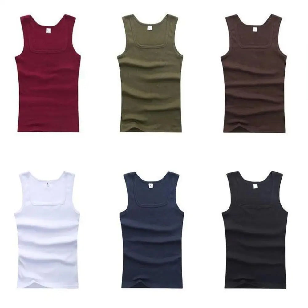 3er-Pack Baumwoll-Herren-Tanktops Ärmellose feste Muscle-Unterhemden Herrenbekleidung U-Ausschnitt Fitnessbekleidung Damen ärmelloses Shirt