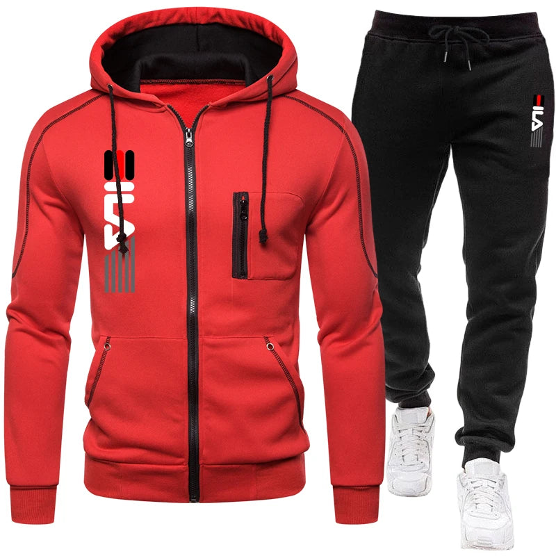 Zipper Sweatshirt Suit Sportswear for Men Daily Casual Hoodies Hot High Quality 2025 Sports Tracksuit Jogging Men's Clothing