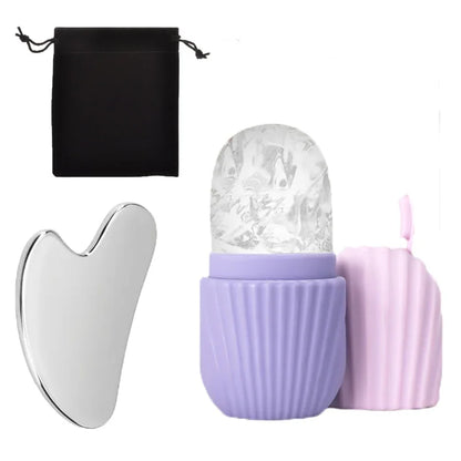 Ice Face Roller & Gua Sha Set | Skin Care Tool