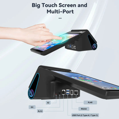 Z108 Android 14 POS Terminal 8" NFC Thermal Printer