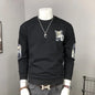 Langarm-Kapuzenpullover Herren Strick Rundhals Cool und Vielseitig Personalisiertes Oberteil