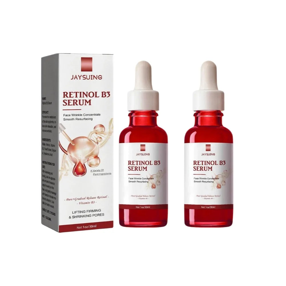 Retinol B3 Faltenentferner Gesichtsserum Sofortige Straffung und Lifting Anti-Aging Flüssigkeit Mildert feine Linien Aufhellendes Hautpflegeprodukt
