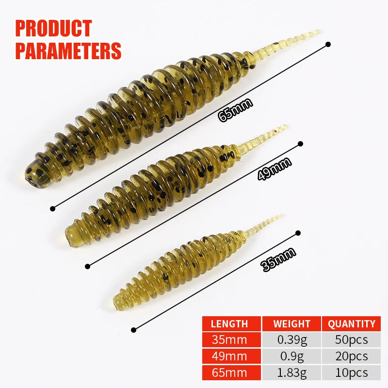 2021 Supercontinent worm bait soft bait Tanta 49mm 65mm fishing lures Pesca carp fishing bass lure Isca artificial PVA