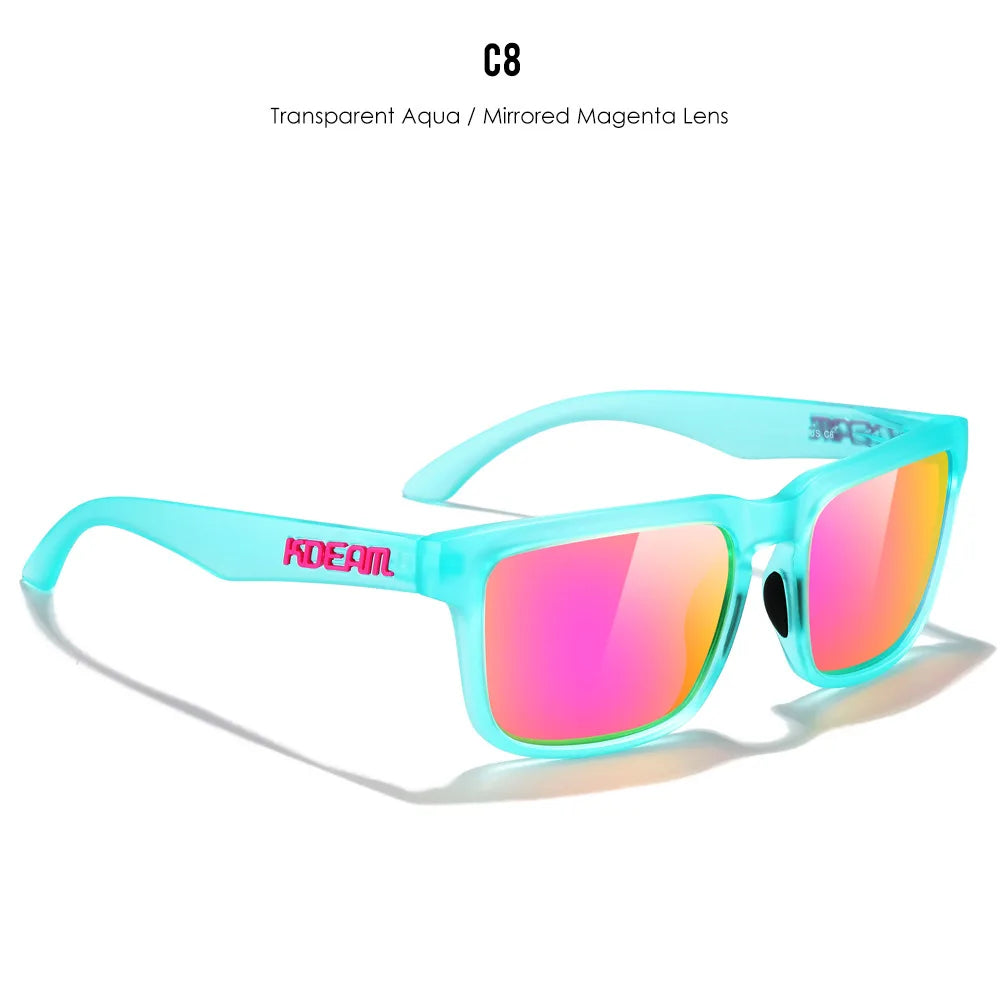 KDEAM Große quadratische Herrensonnenbrille Polarisierte photochrome Übergröße Sonnenbrille Mode Damensonnenbrille Verbesserte Version
