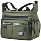 Men's cross-body bag with multi-layered pockets, adjustable shoulder strap, business single-shoulder bag