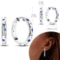 925 Sterling Silver Hoops Earrings Hypoallergenic Hoops Earrings With Zirconia Fashion High Quality Jewelry for Women Girls