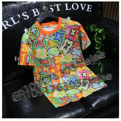 Comfortable Casual Quick-Drying T-Shirt for Men And Women 3D Printed High-End Streetwear Short-Sleeved Sports Moto Top