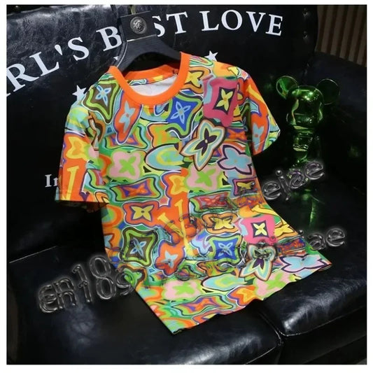 Comfortable Casual Quick-Drying T-Shirt for Men And Women 3D Printed High-End Streetwear Short-Sleeved Sports Moto Top