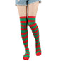 1 Paar stylische knielange JK-Socken, Damen-Streifensocken, hohe Socken, Mädchen-Oberschenkel-Socken. Mehrfarbige gestreifte niedliche Socken
