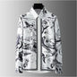 Teglex Luxury Letter Slim Fit Long Sleeve Dress Shirt