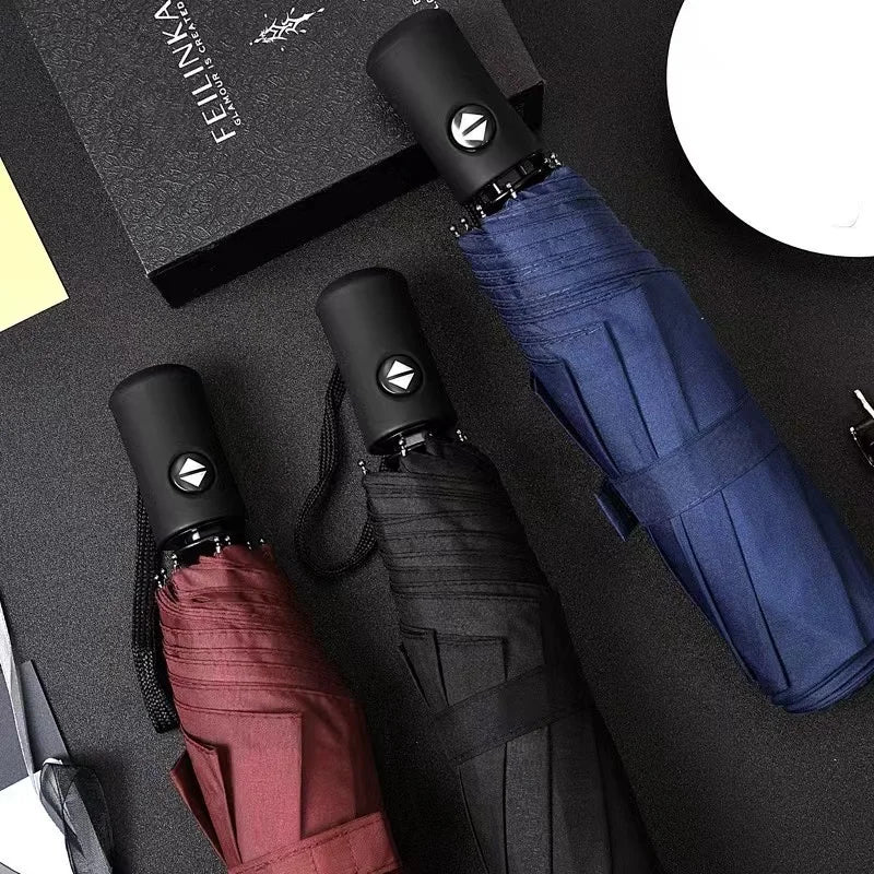 Auto Umbrella Anti-UV 3-Fold Windproof 8 Ribs Parasol