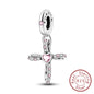 Charm 925 Sterling Silver Pink Pendant Charm Fit Original Charm Bracelet Necklace Beads DIY Jewerlry Accessories
