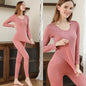 1 Set Warme Thermo-Unterwäsche Sexy Damen Intimate Long Johns Frauen Geformte Sets Weibliche Mittelkragen Thermische Formende Kleidung