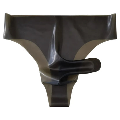 Modern black chair with a unique design on a white background