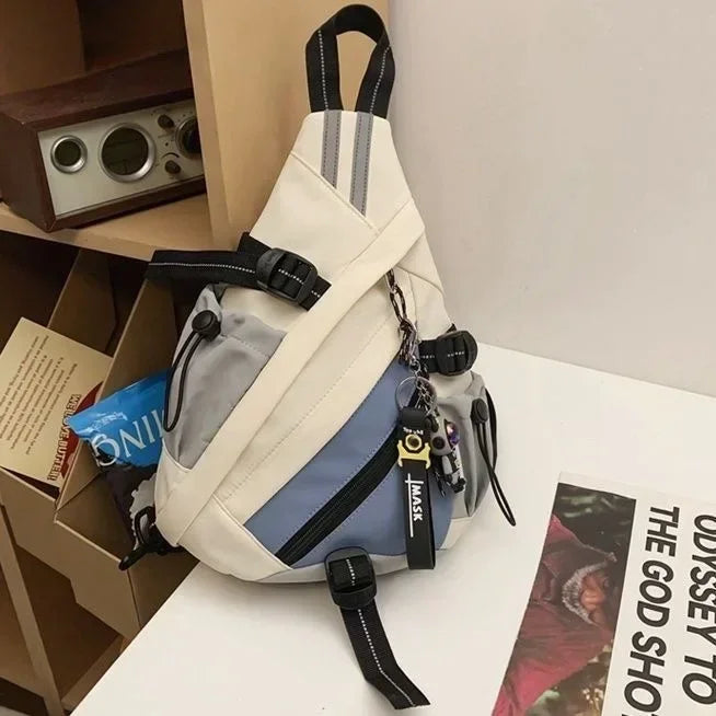 NEU Hip Hop Sport Motorrad Rucksack Männer Frauen Multifunktions Wasserdichte Reise Einzel Schulter Schultasche Crossbody Brusttaschen
