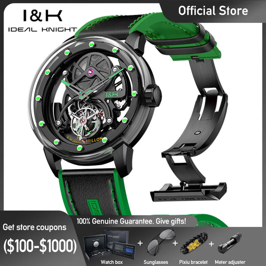 Tourbillon Skeleton Automatic Watch Quality Luminous Casual